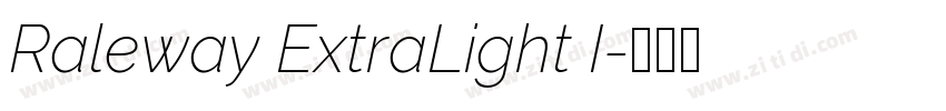 Raleway ExtraLight I字体转换